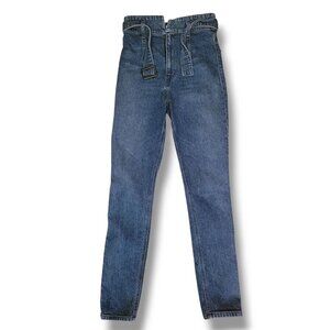 Reformation Kayo High & Skinny Blue Back Pocket Jeans Detachable Belt - Size 26